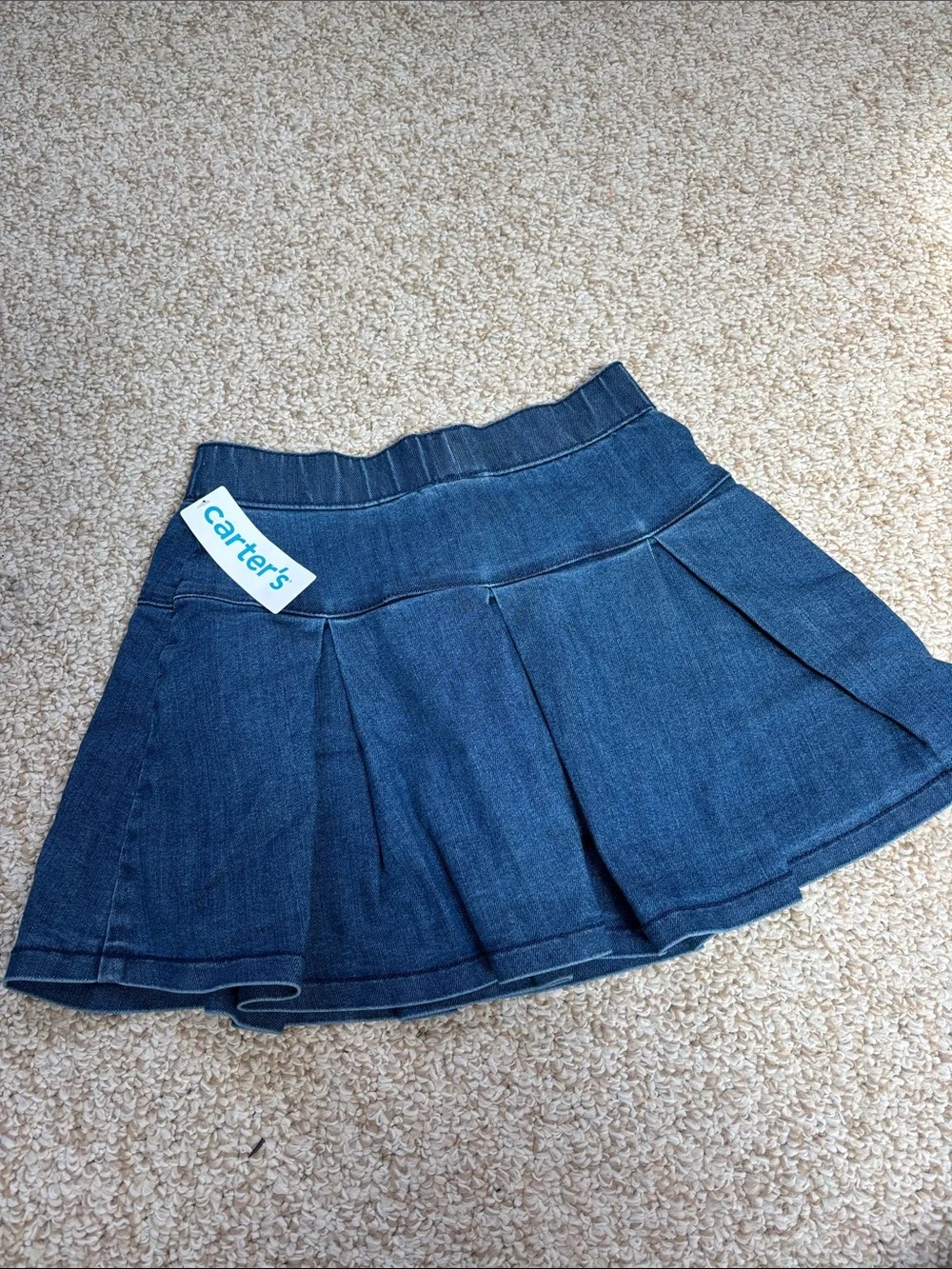 Carter's Dark Blue Denim Pleated Skirt